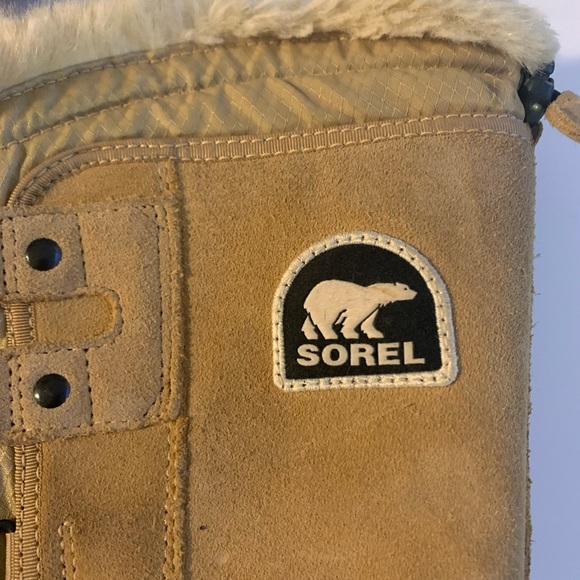 Sorel US 8 Genuine tan Leather think insulated winter boots excellent condition - Picture 3 of 13